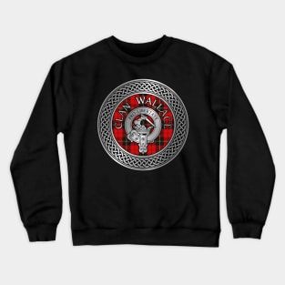 Clan Wallace Crest & Tartan Knot Crewneck Sweatshirt